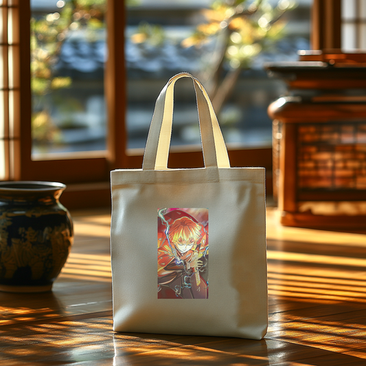 Zenitsu Unconscious Combat, demon slayer Heavy weight canvas tote bag